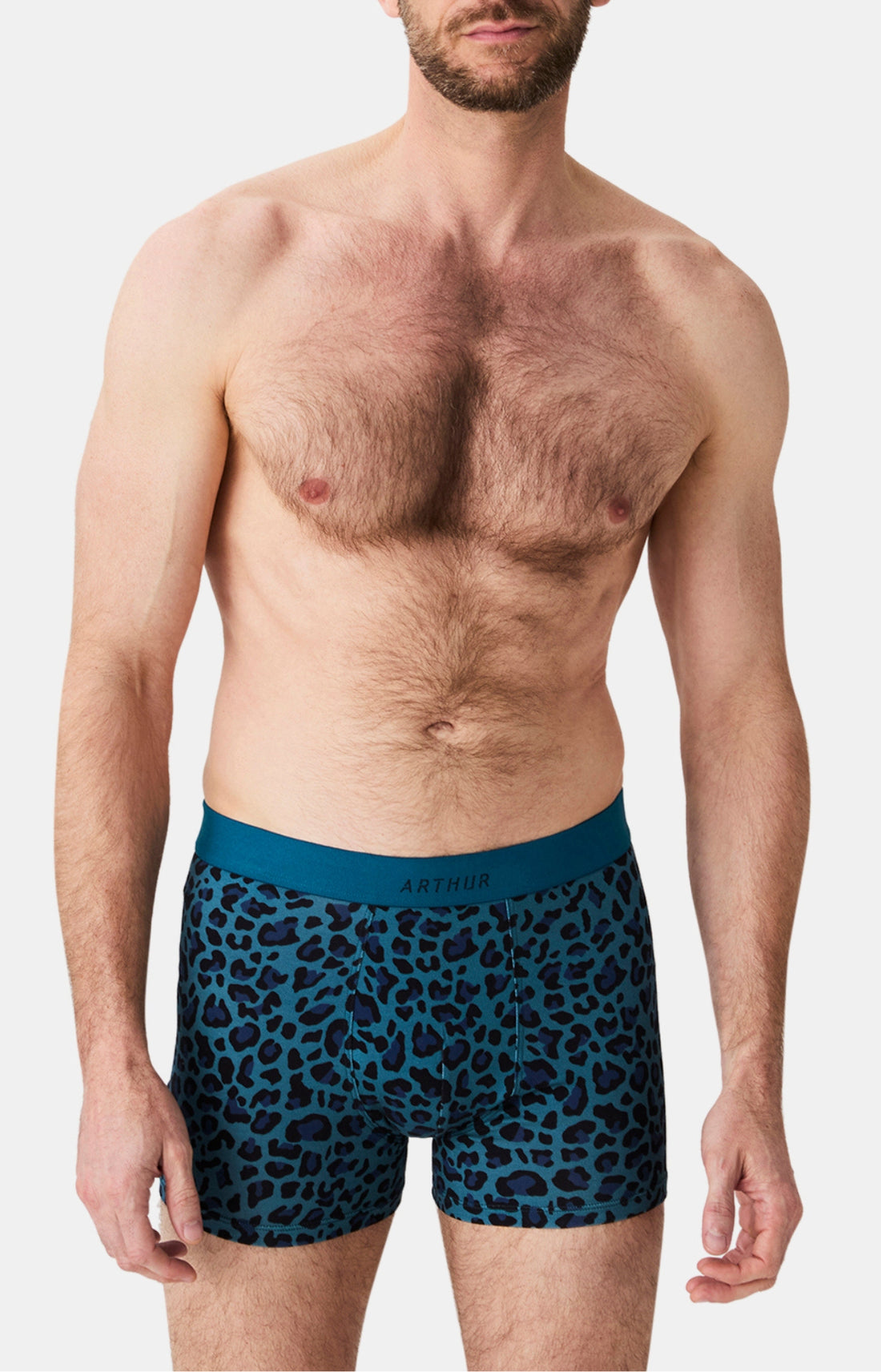 Boxers homme Léopard PETROLE 1