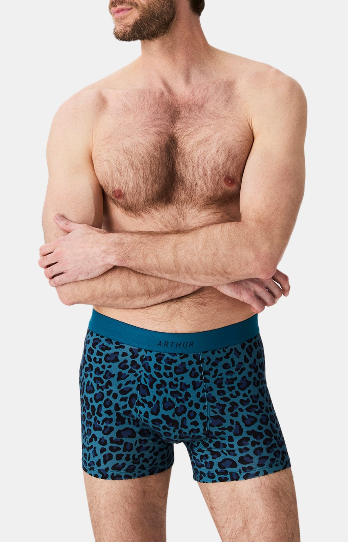 Boxers homme Léopard PETROLE 4