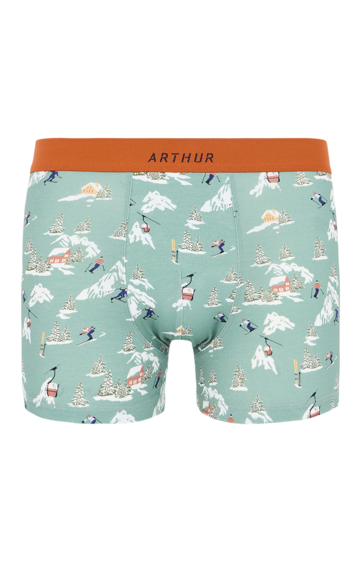 Boxers homme Noël en altitude VERT 3