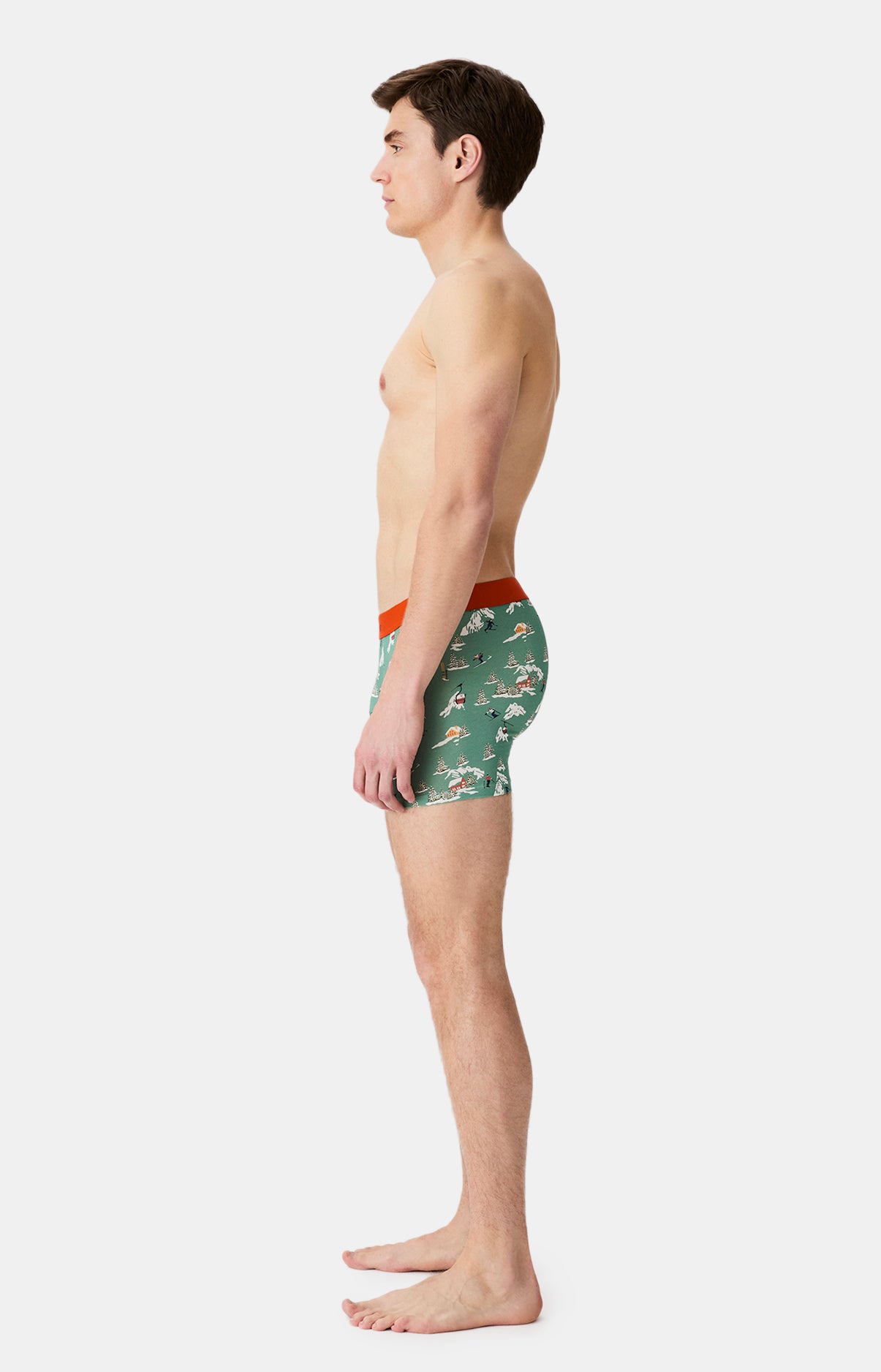 Boxers homme Noël en altitude VERT 5
