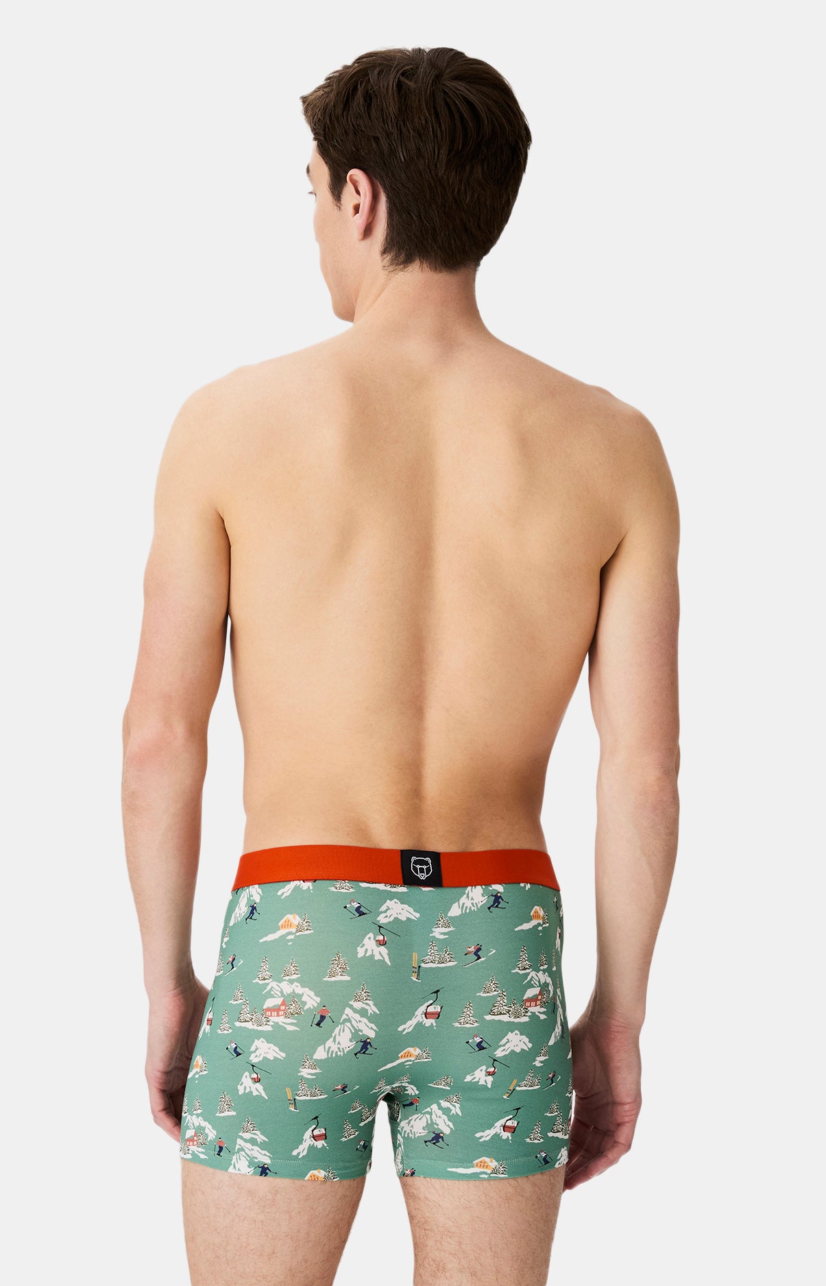 Boxers homme Noël en altitude VERT 6