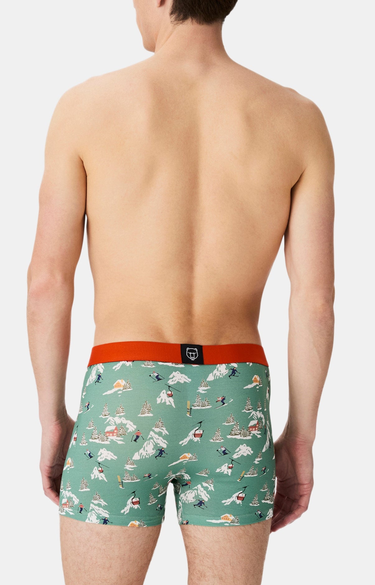 Boxers homme Noël en altitude VERT 6