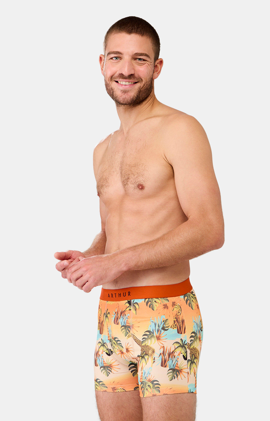 Boxer Homme Oasif Orange et Multicolore 1