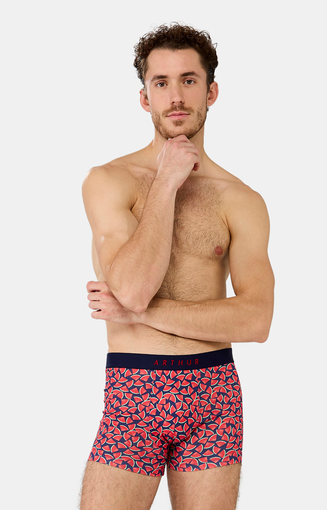 Boxer Homme Pastèque Rouge et Marine 1