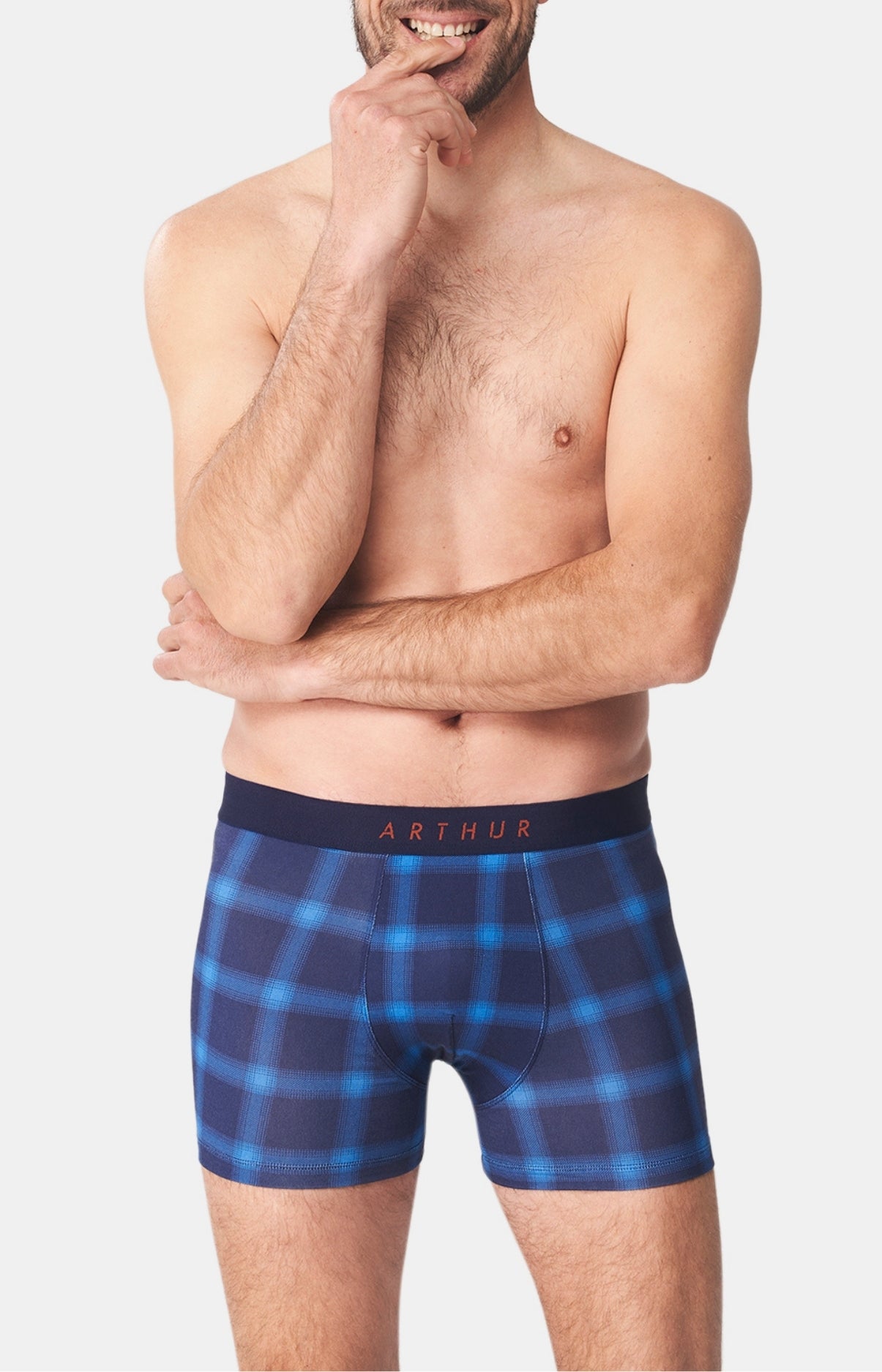 Boxer Homme Carreaux Homme Marine 1