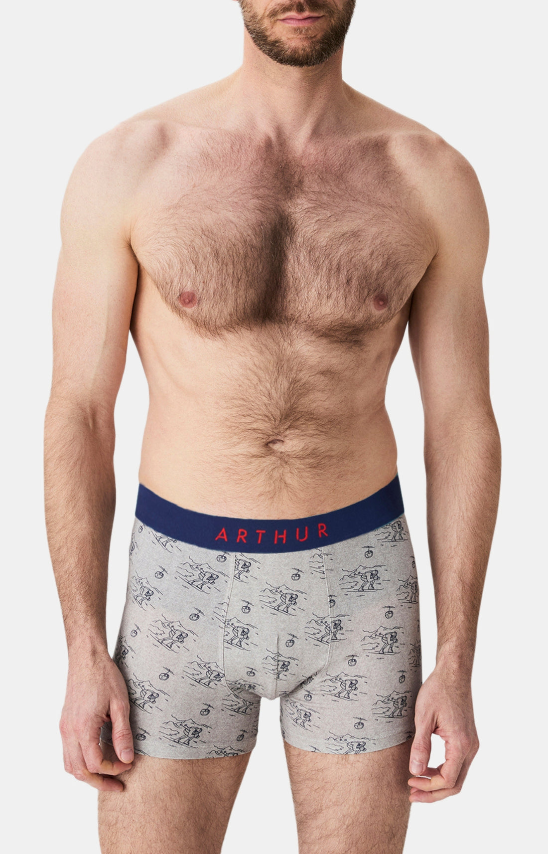 Boxers homme Tout schuss GRIS 1