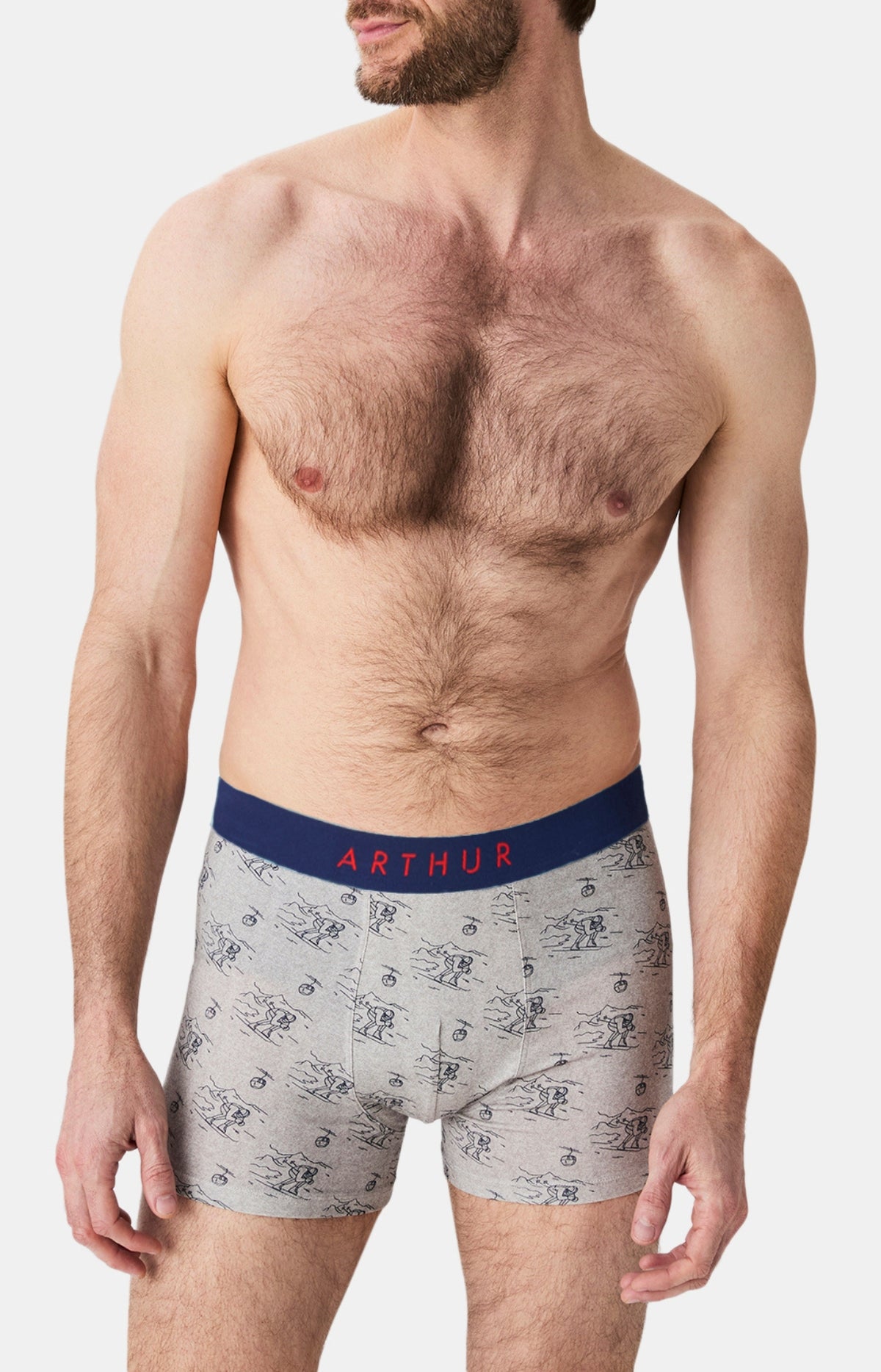 Boxers homme Tout schuss GRIS 4