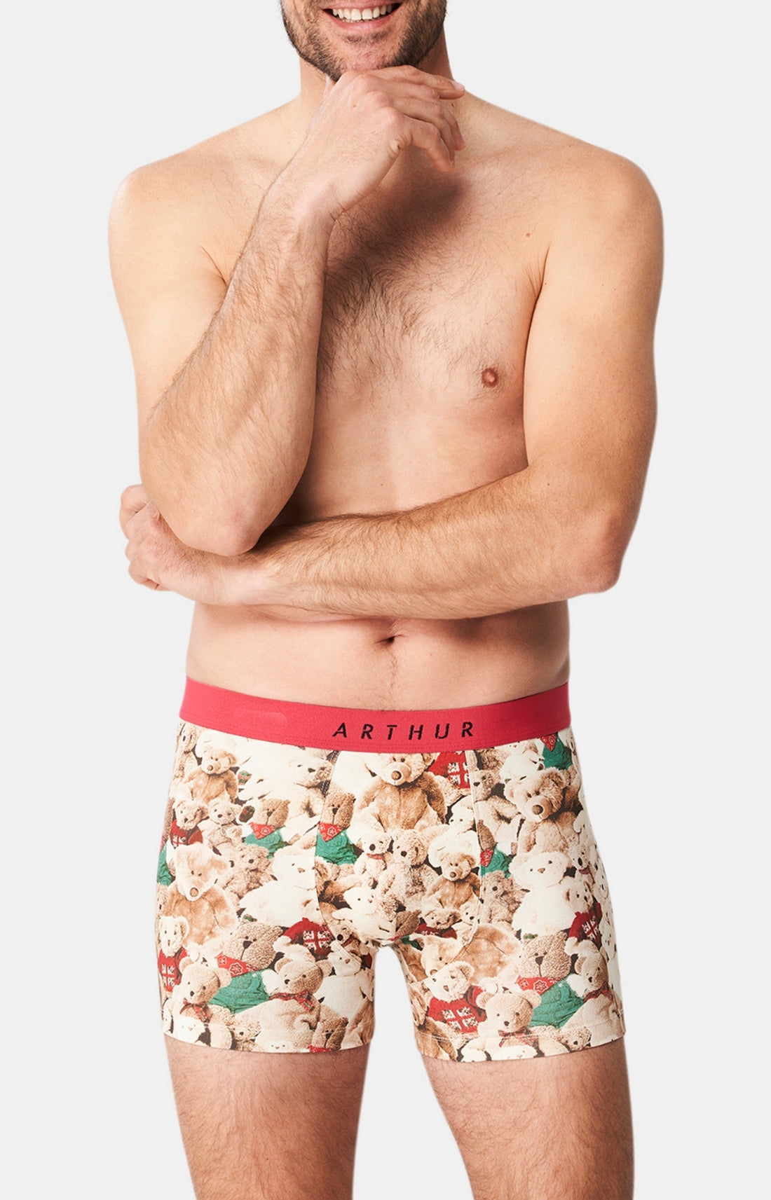 Boxer Homme Teddy Homme Beige et Marron 1