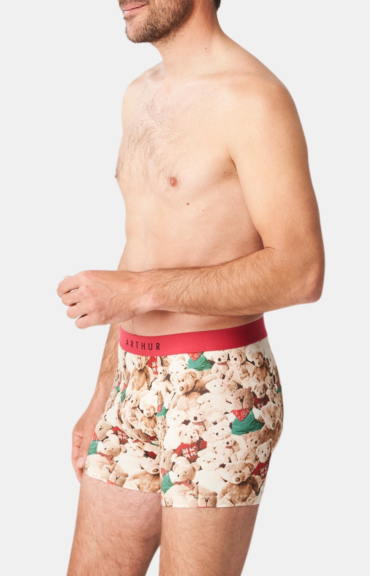 Boxer Homme Teddy Homme Beige et Marron 4