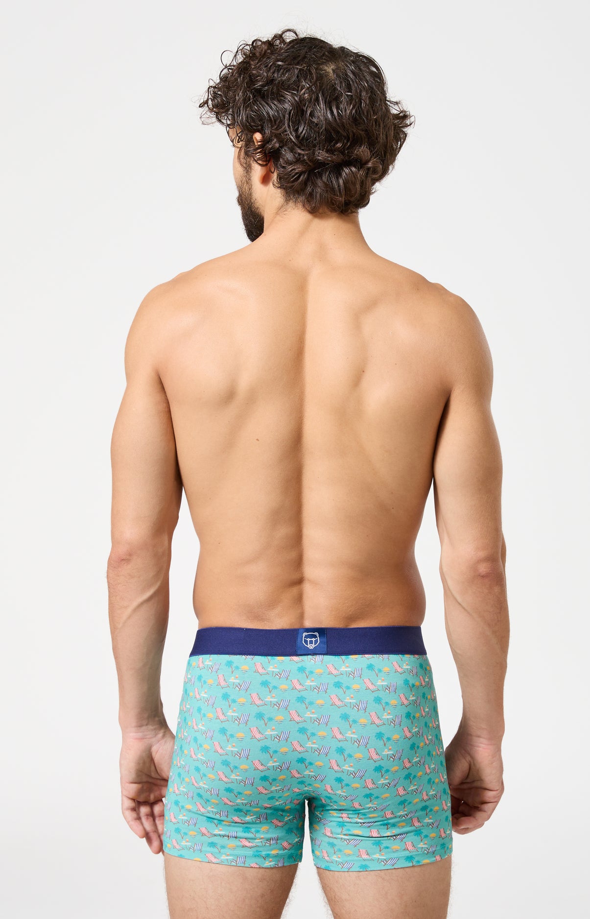 Boxer homme Transat Imprimé transats en bord de mer et palmiers 5