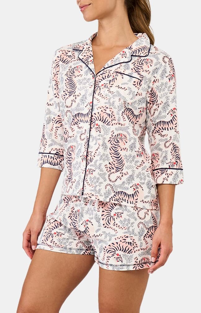 Pyjama court boutonné - Tigre