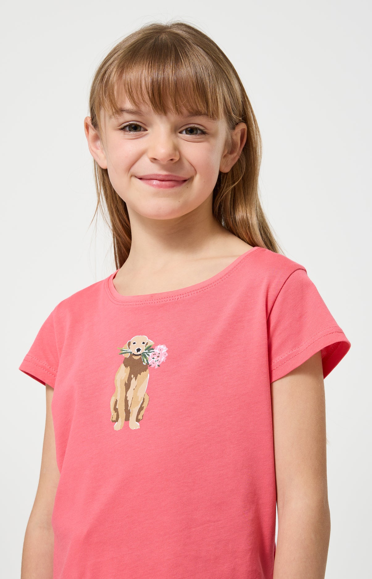 Pyjama Enfant Nina Manches courtes Imprimé chien labrador avec fleurs 2