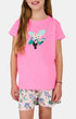 Pyjashort Enfant Vahiné Rose et Multicolore 1