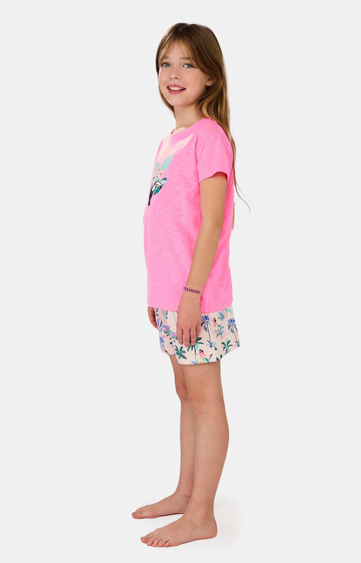 Pyjashort Enfant Vahiné Rose et Multicolore 5