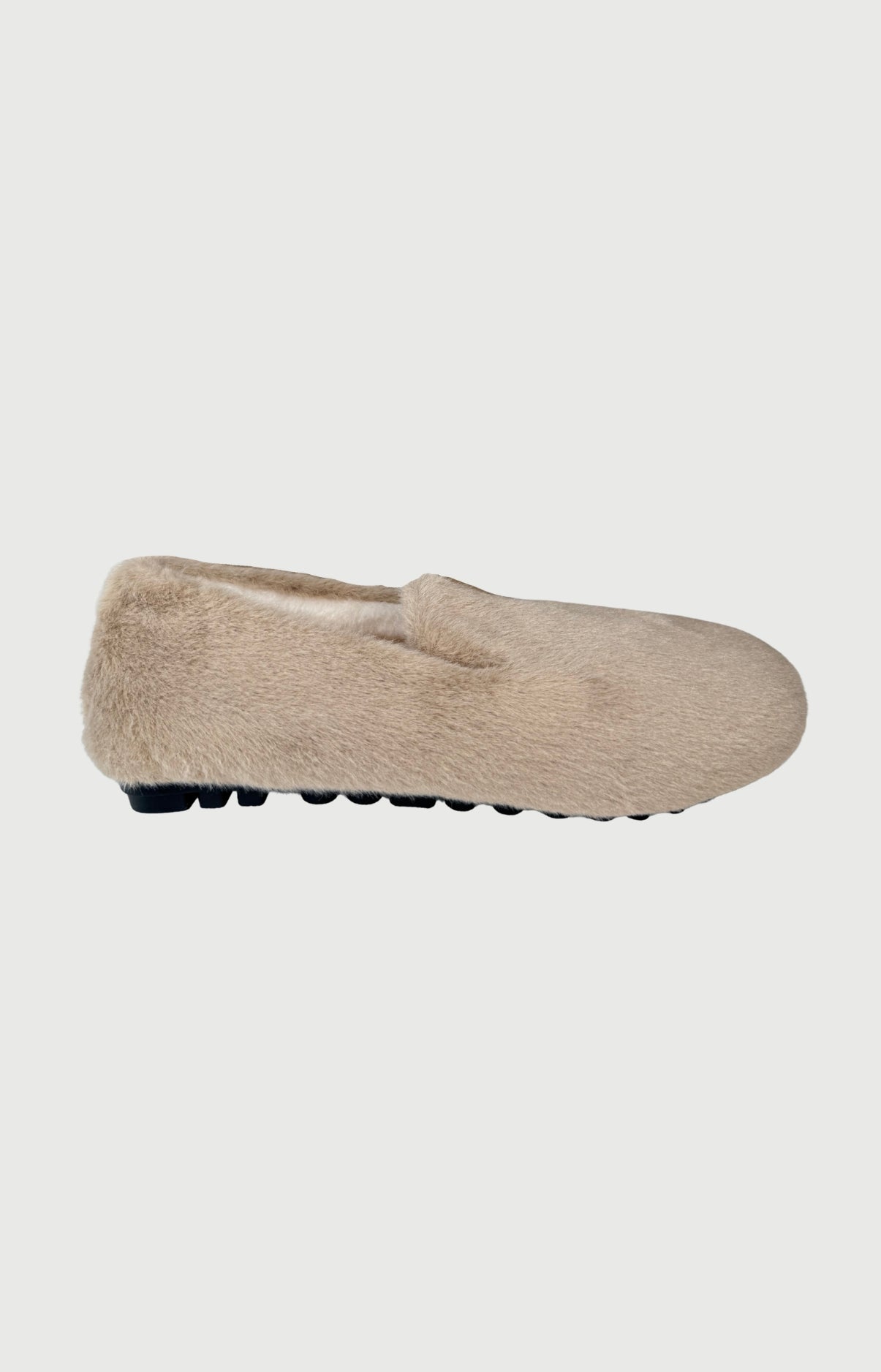 Chaussons Femme fausse fourrure beige Curlie 1