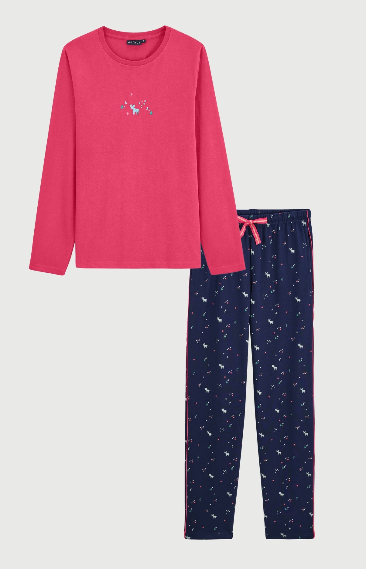 Pyjama en jersey de coton épais - Cerf d&