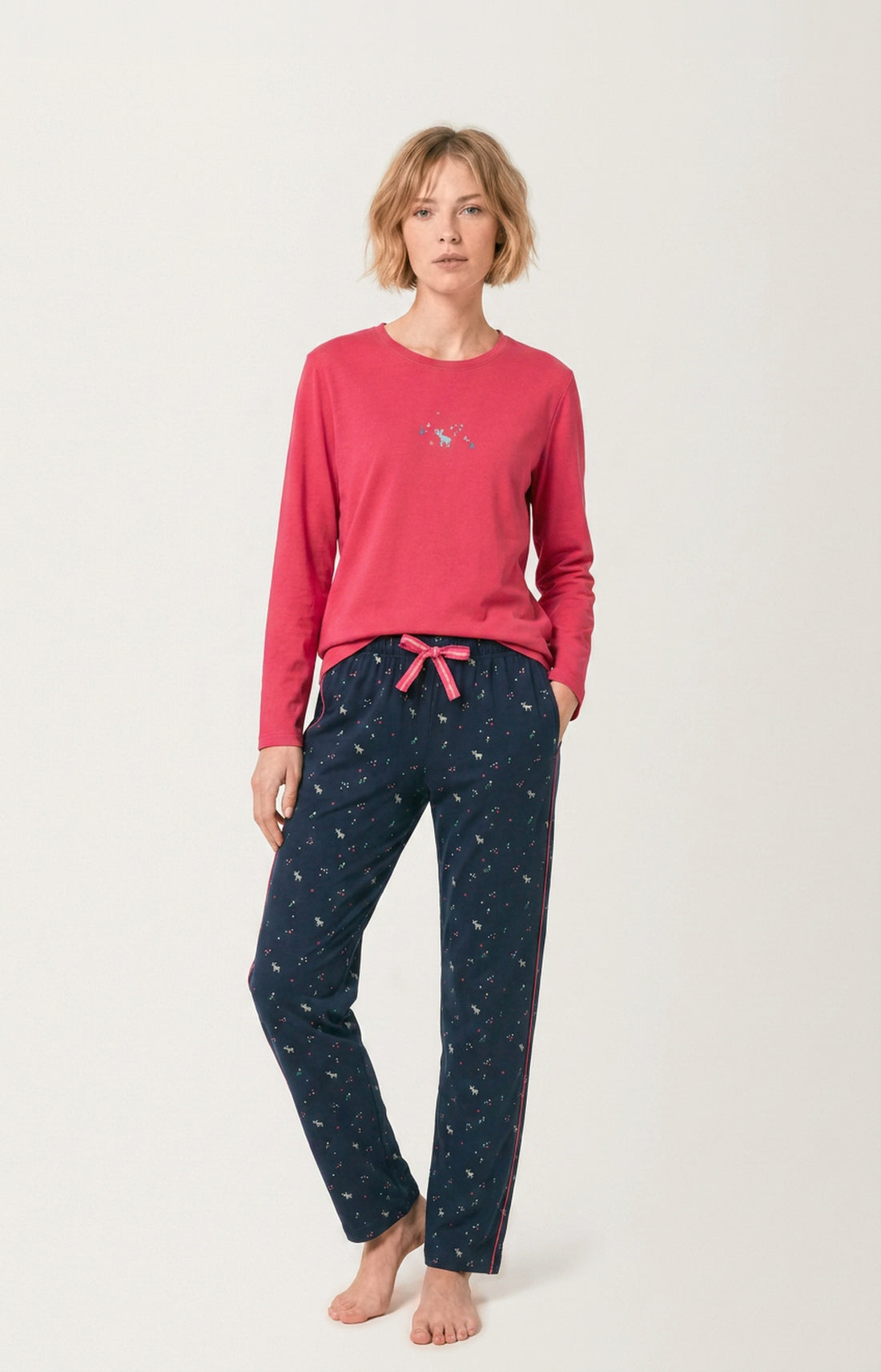 Pyjama en jersey de coton épais - Cerf d&
