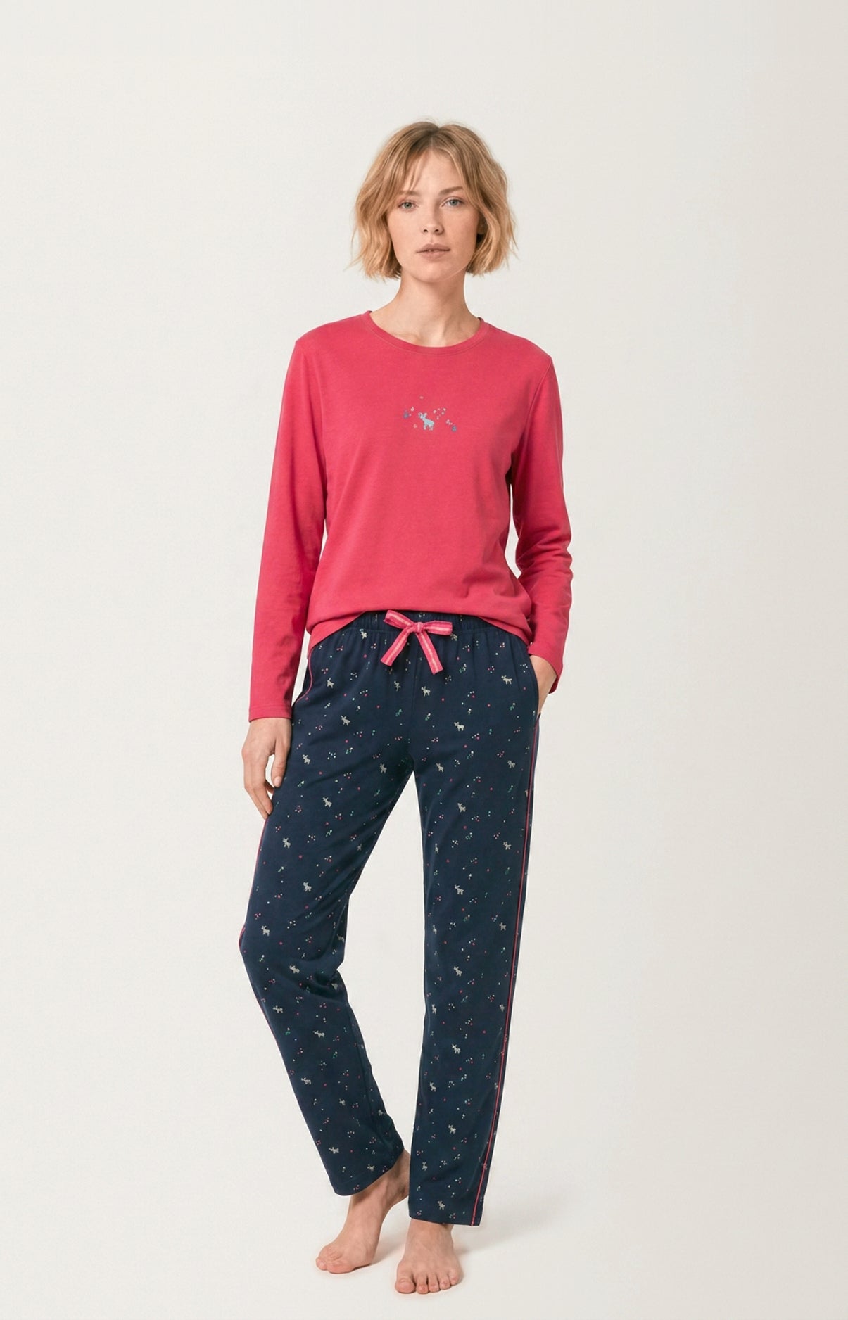 Pyjama en jersey de coton épais - Cerf d&