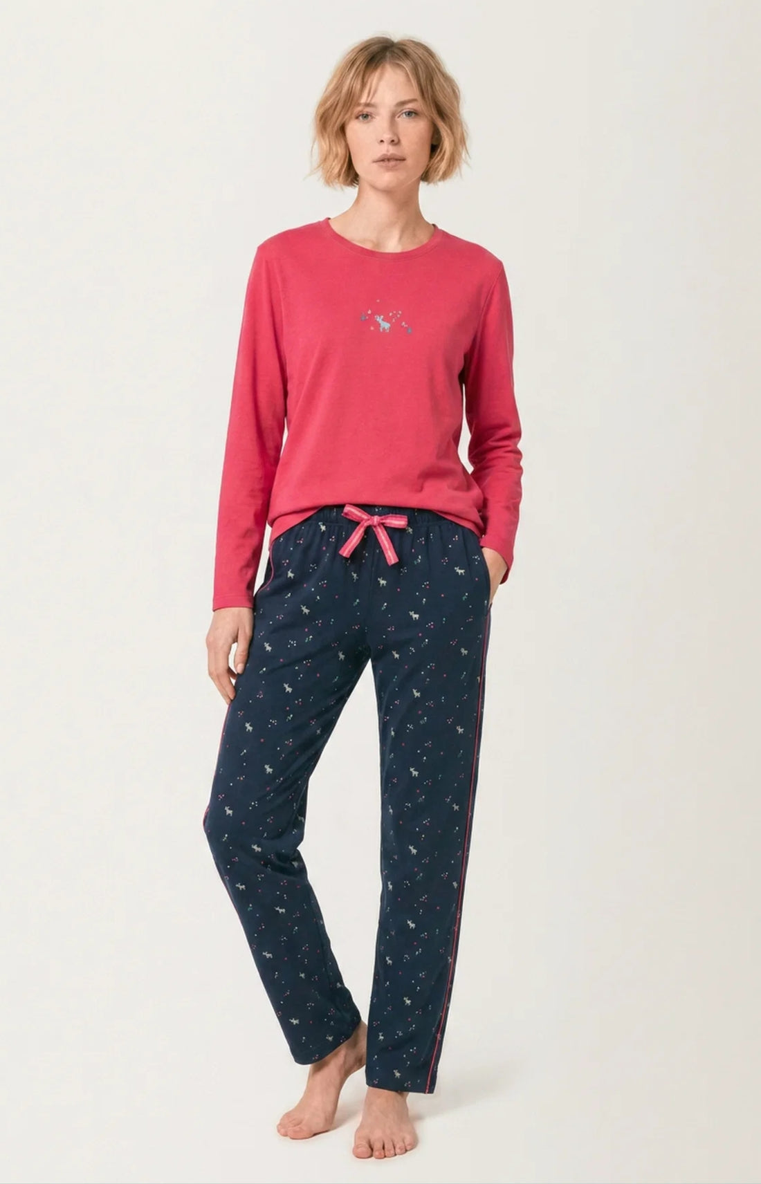 Pyjama en jersey de coton épais - Cerf d&