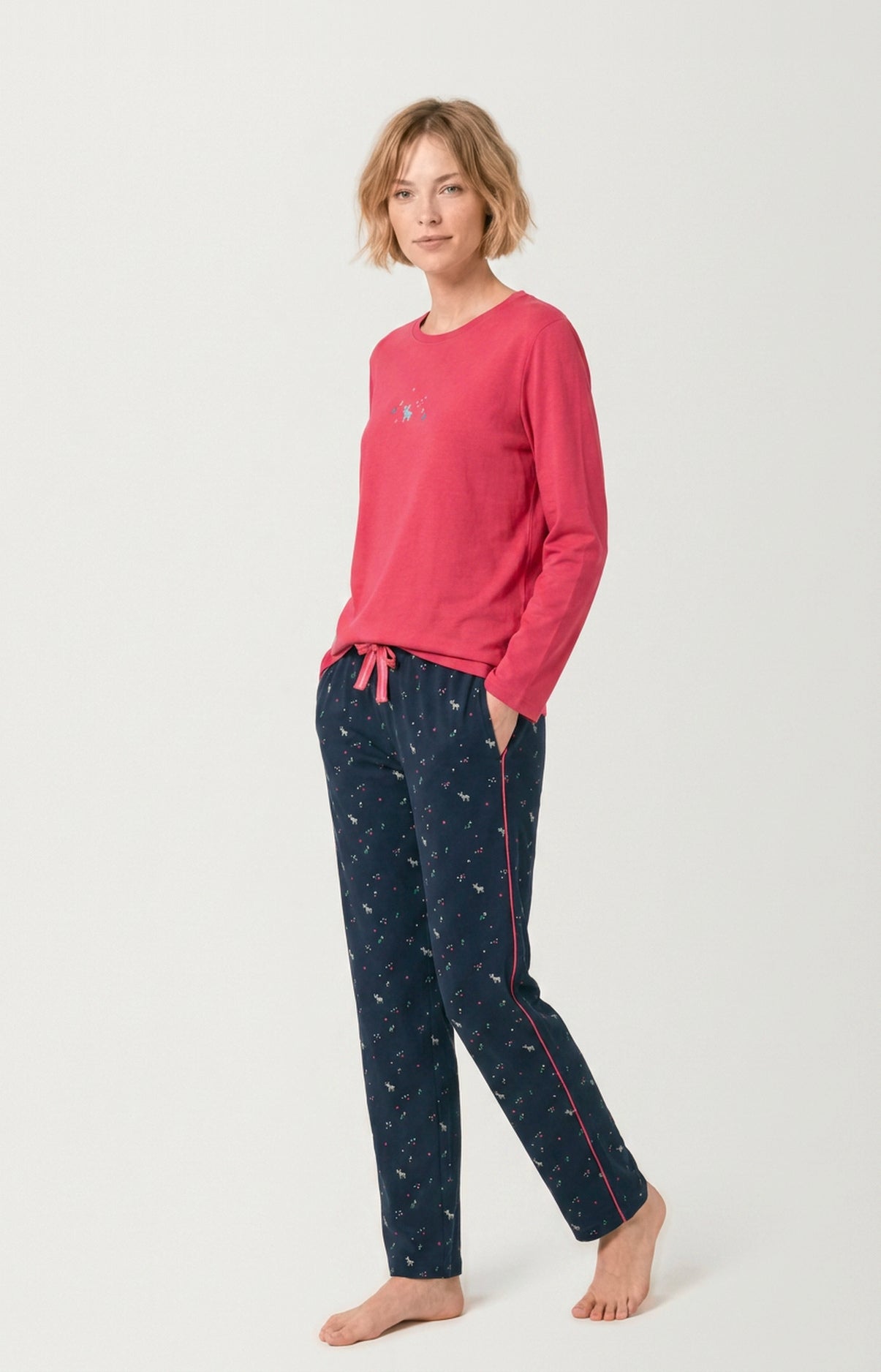 Pyjama en jersey de coton épais - Cerf d&
