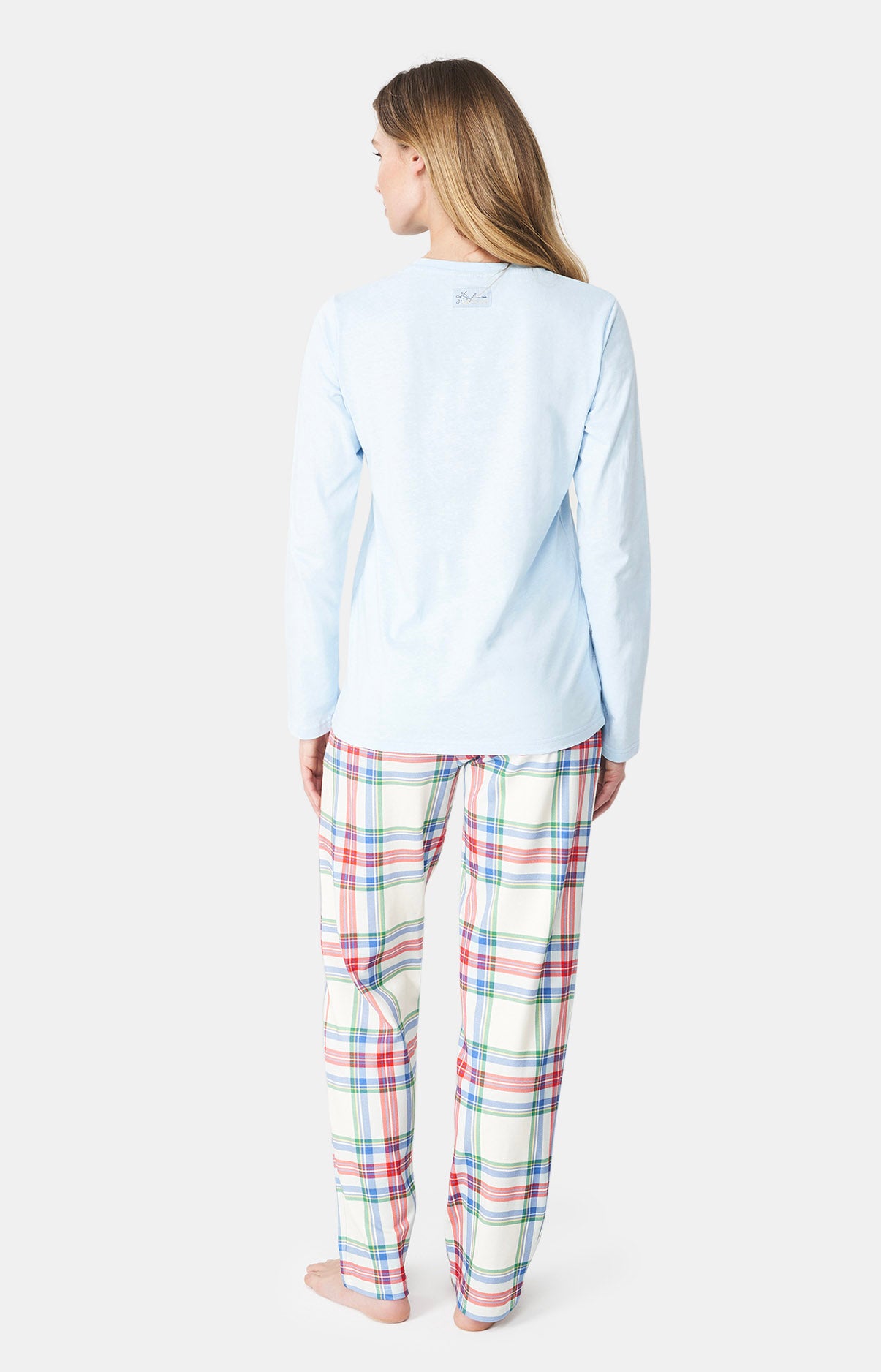 Pyjama long Femme Thé lit ski Blanc et Ivoire 11