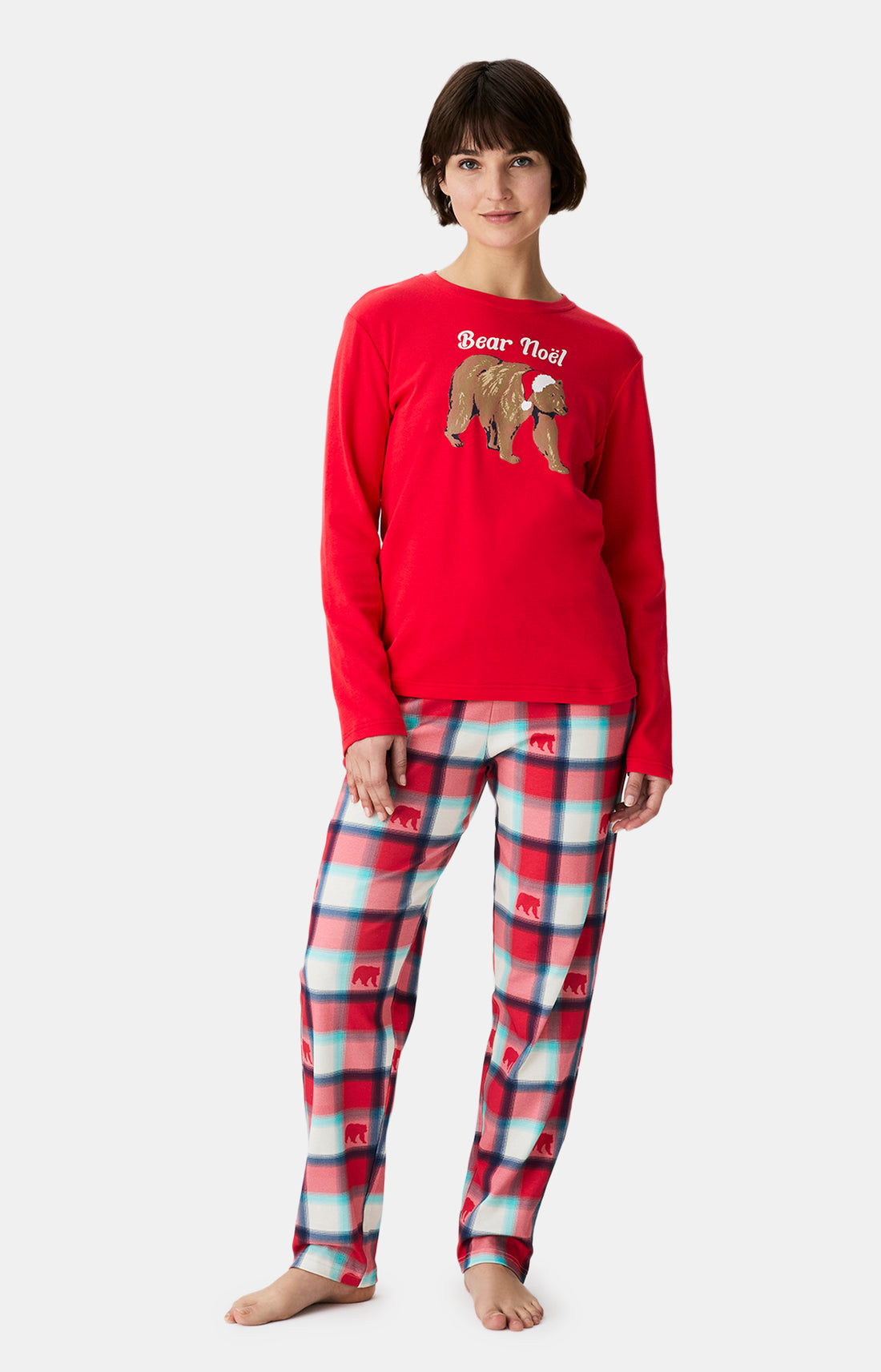 Pyjamas Femme Bear Noël ROUGE 1