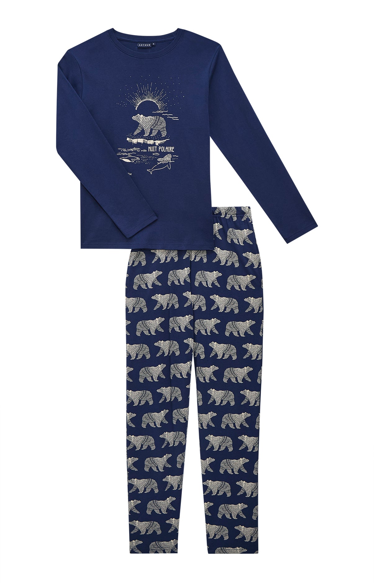Pyjamas Femme Nuit Polaire MARINE 3