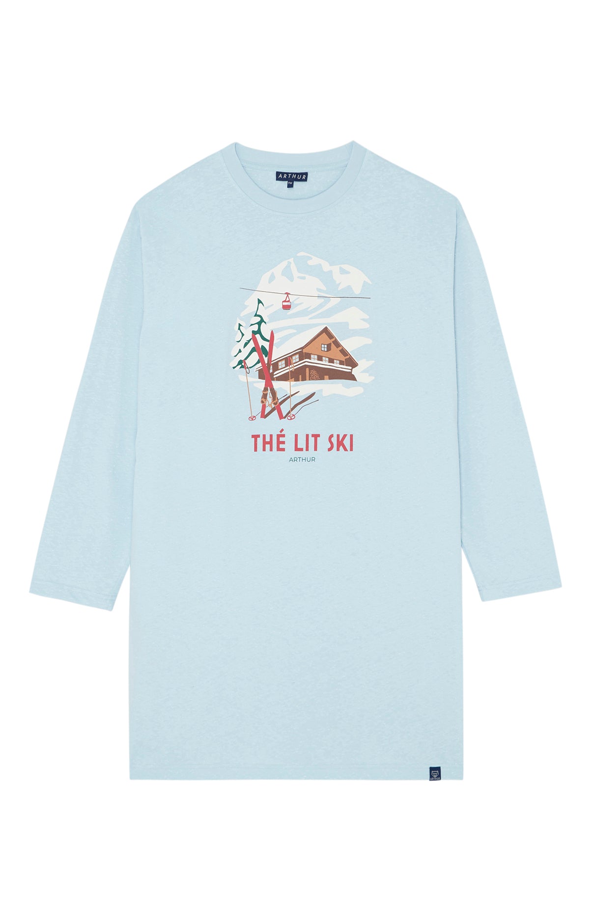 Maxi Tee-shirt Homme Thé Lit Ski Bleu 3