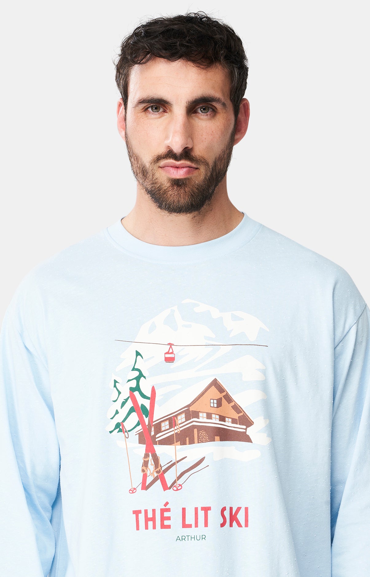 Maxi Tee-shirt Homme Thé Lit Ski Bleu 2