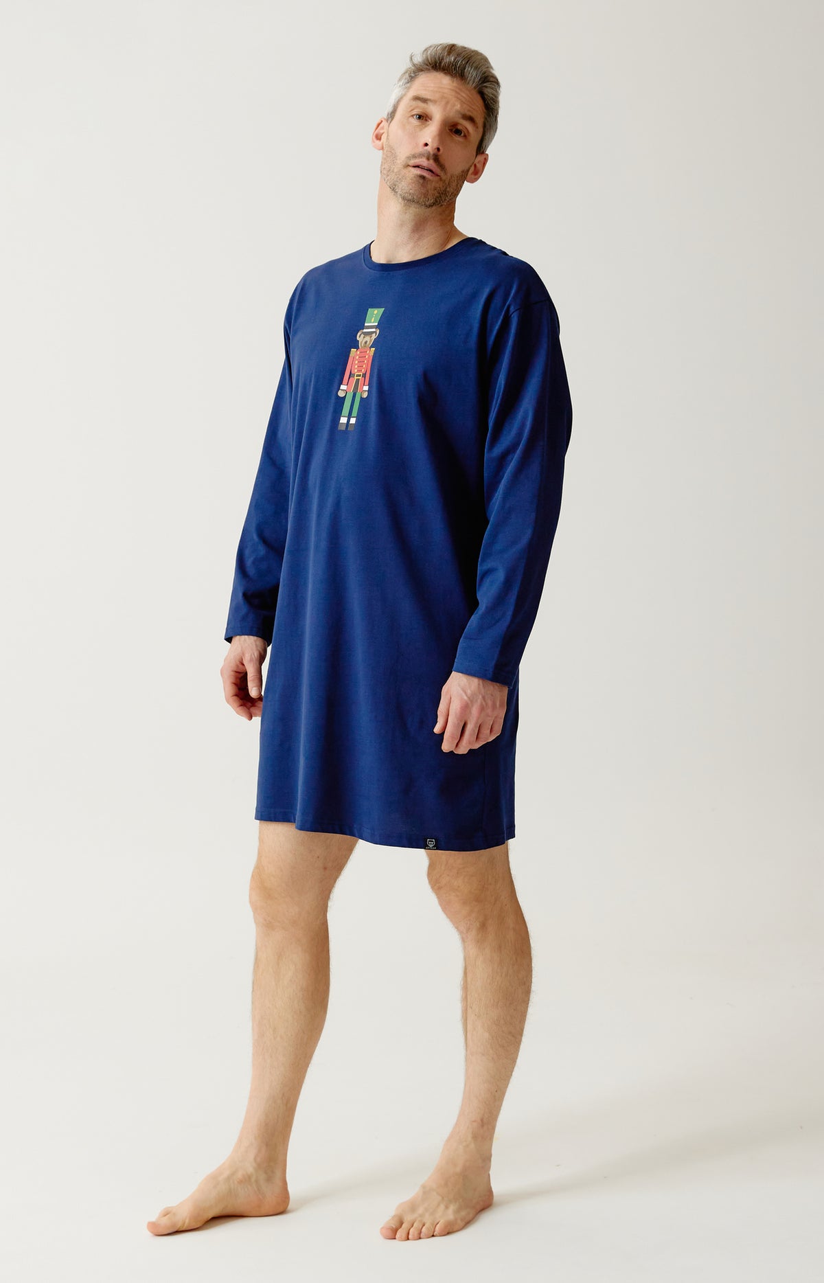 Maxi Tee-Shirt en jersey de coton épais Homme Léon marine 4