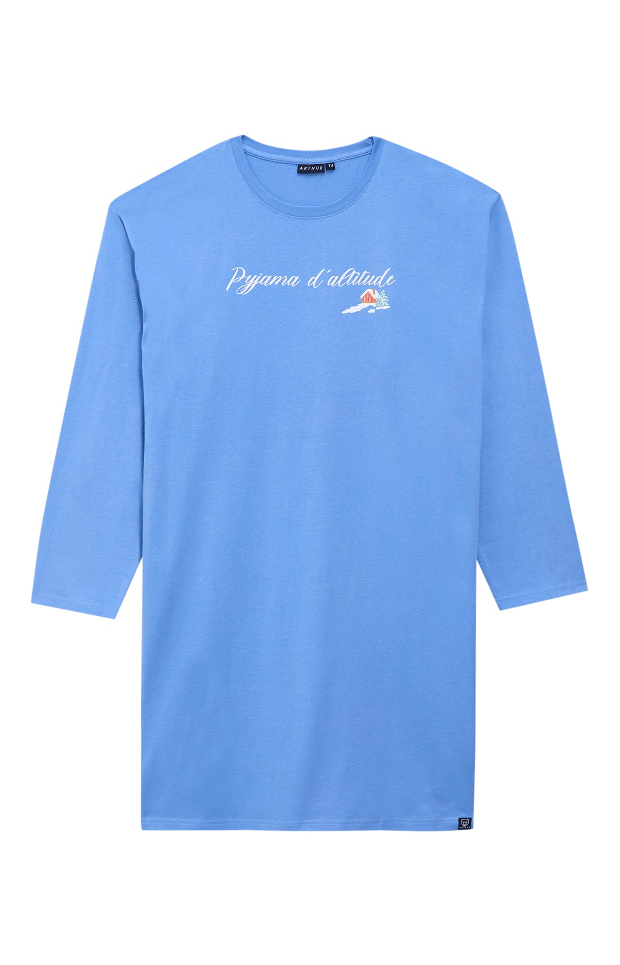 Chemises de nuit Homme Shirt Noël en altitude BLEU 3