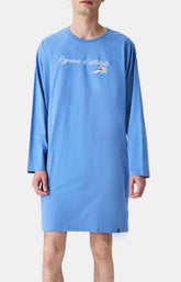 Chemises de nuit Homme Shirt Noël en altitude BLEU 1
