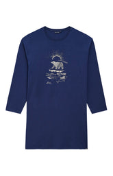 Chemises de nuit Homme Shirt Nuit Polaire MARINE 3