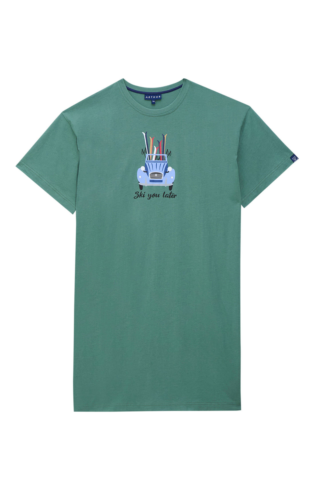 Chemises de nuit Homme Shirt Ski You Later VERT 3