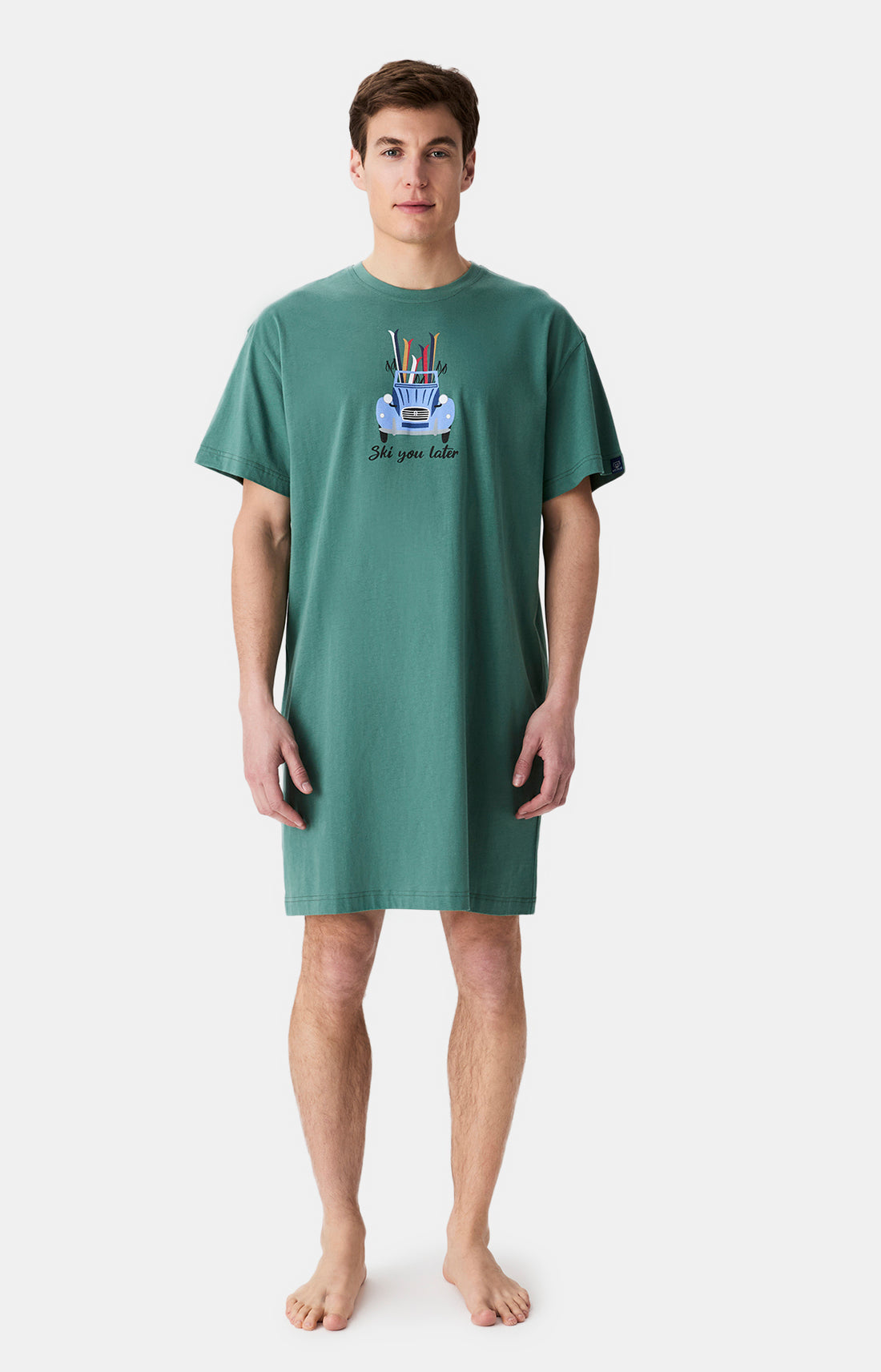 Chemises de nuit Homme Shirt Ski You Later VERT 1