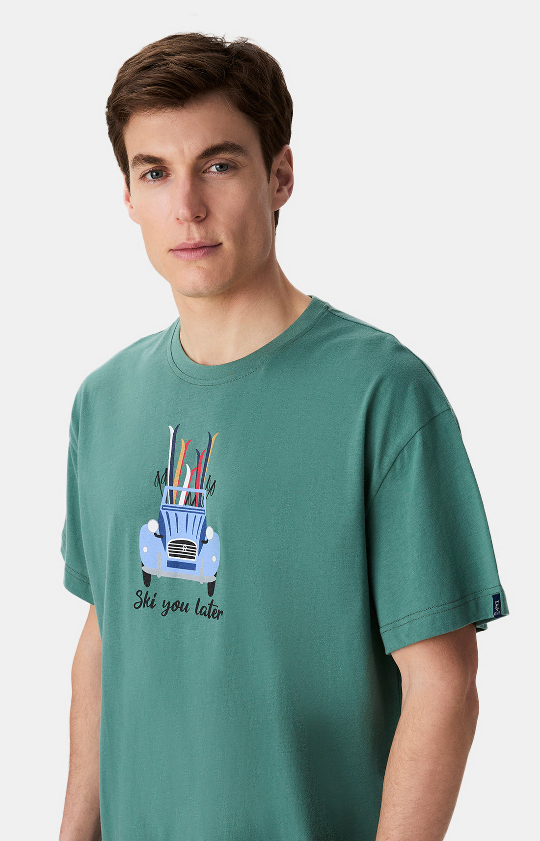 Chemises de nuit Homme Shirt Ski You Later VERT 2