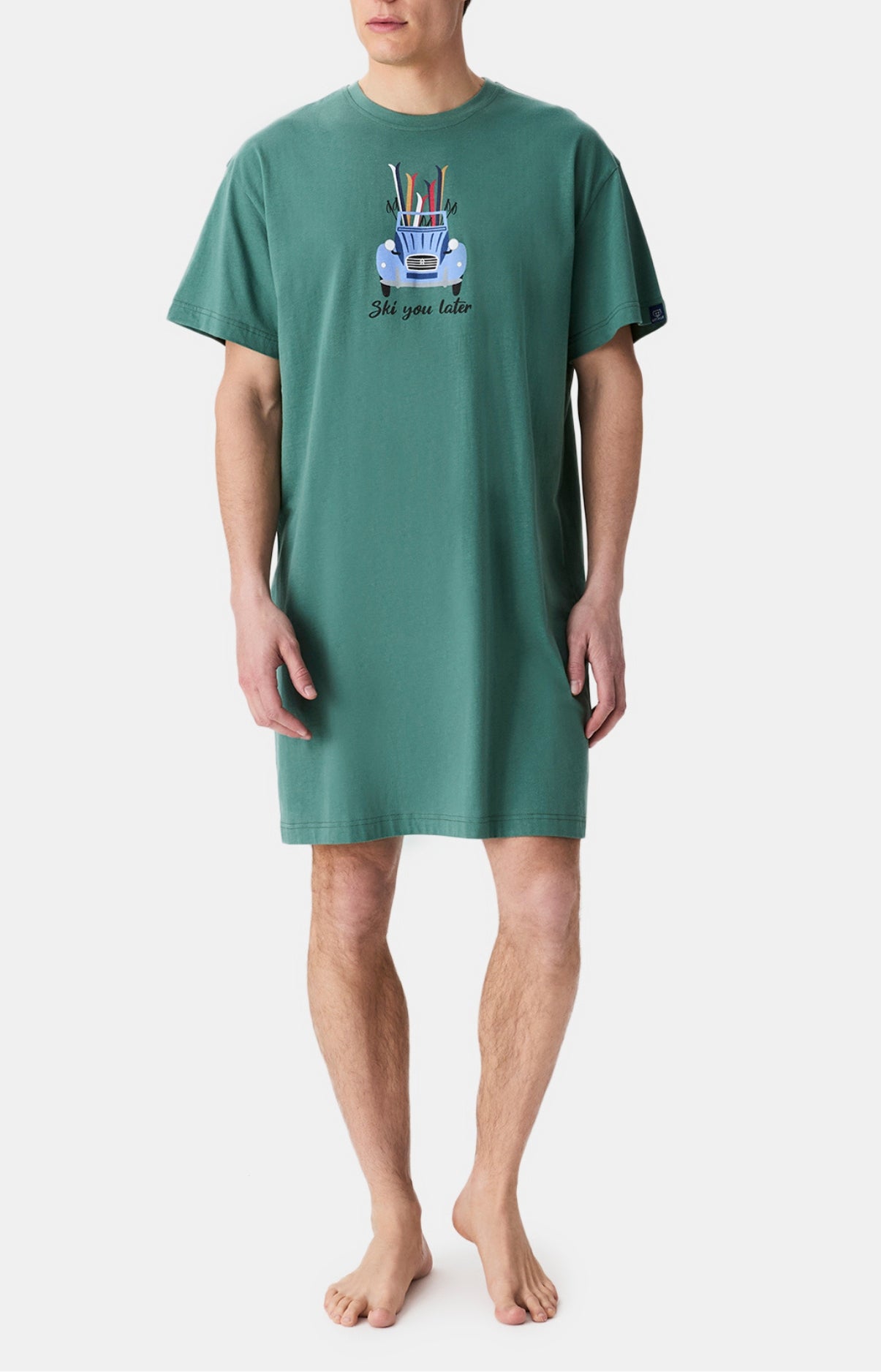 Chemises de nuit Homme Shirt Ski You Later VERT 1