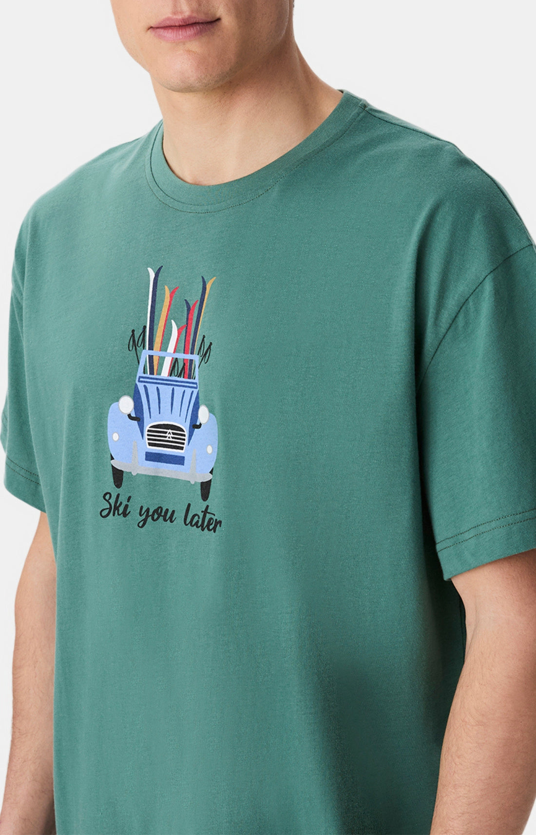 Chemises de nuit Homme Shirt Ski You Later VERT 2