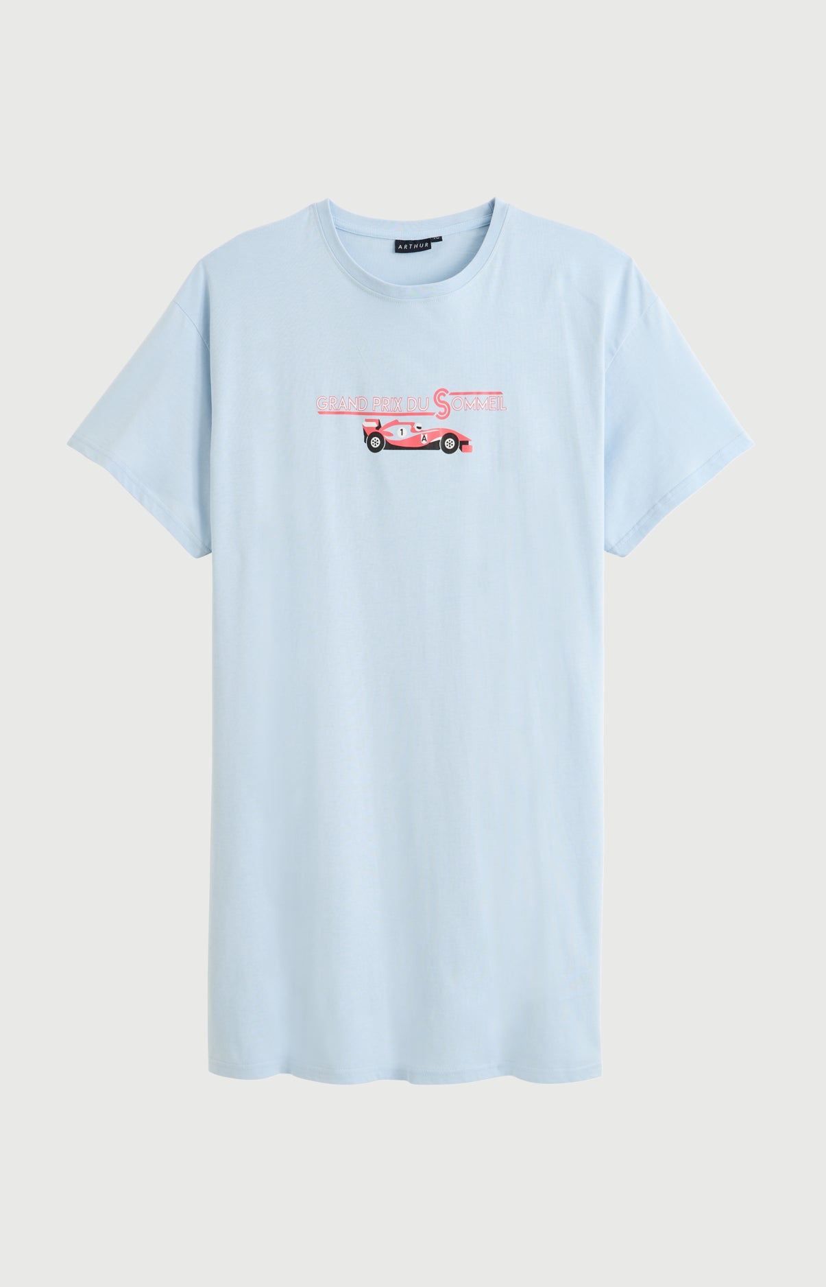 Chemise de nuit Homme Le Grand Prix du Sommeil Manches courtes Imprimé voiture formule 1  3
