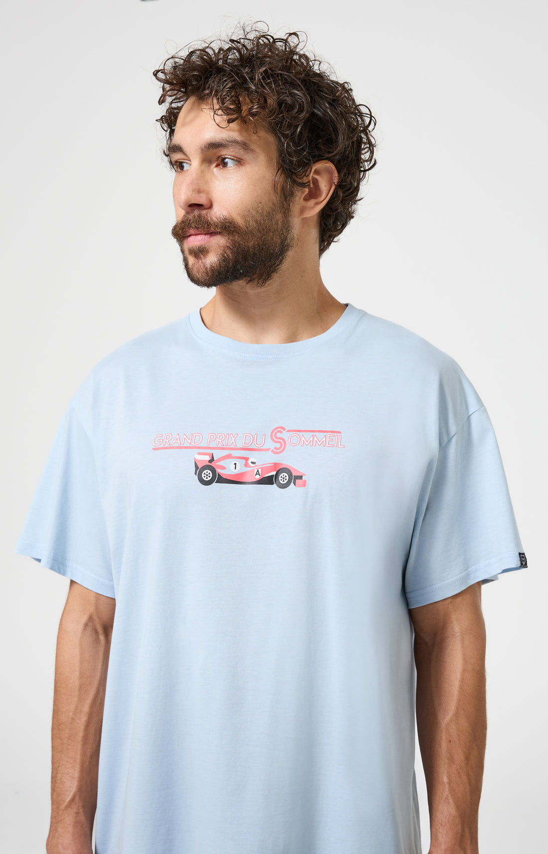 Chemise de nuit Homme Le Grand Prix du Sommeil Manches courtes Imprimé voiture formule 1  2
