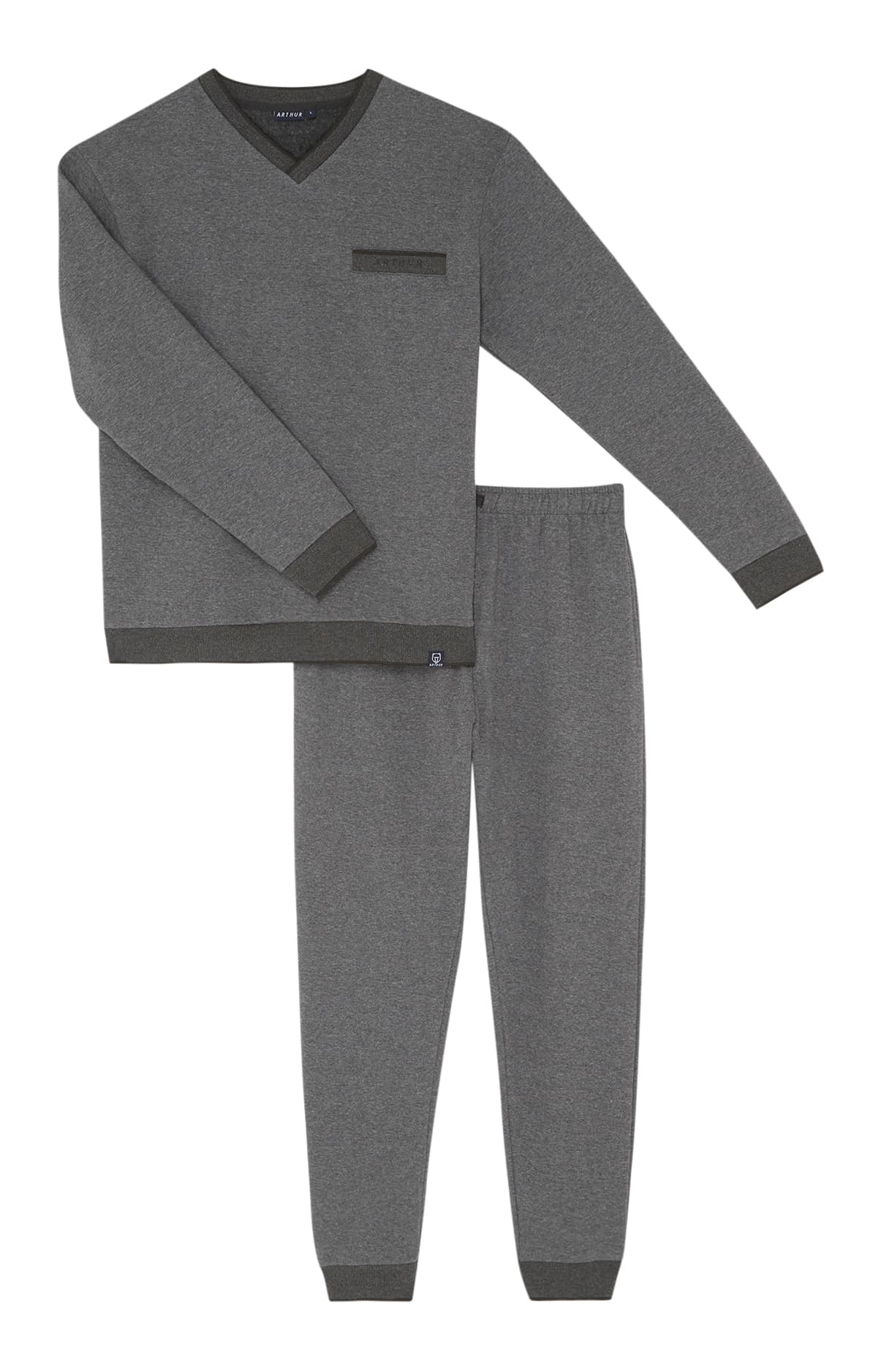 Pyjama long Femme Coton Gris 3