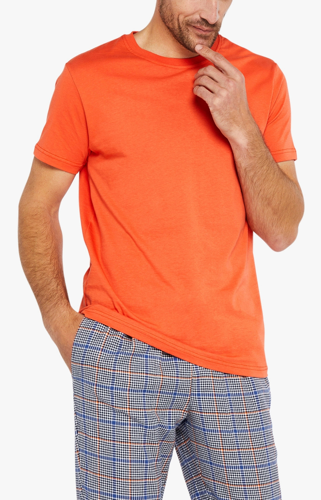 Short-sleeved T-shirt Cotton - Orange