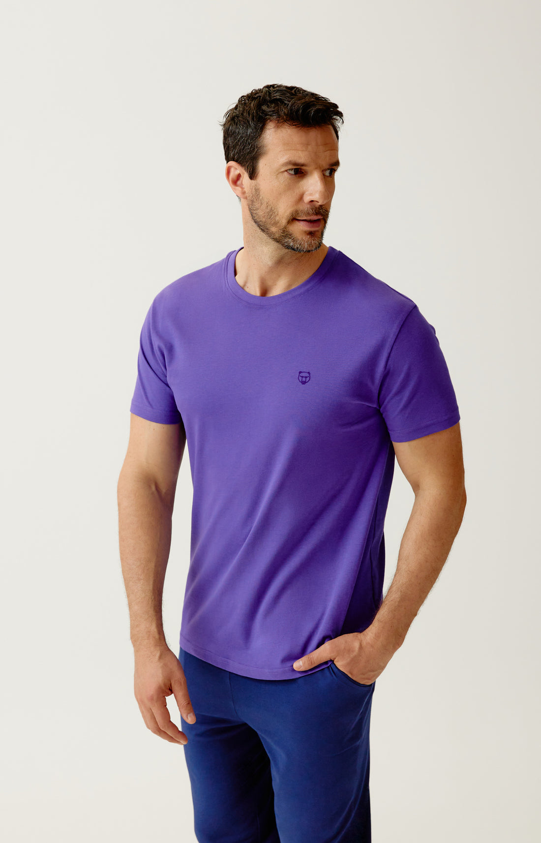 Tee-shirt en jersey de coton léger - Violet