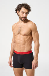 Lot de boxers unis noir et bleu Paris homme 4