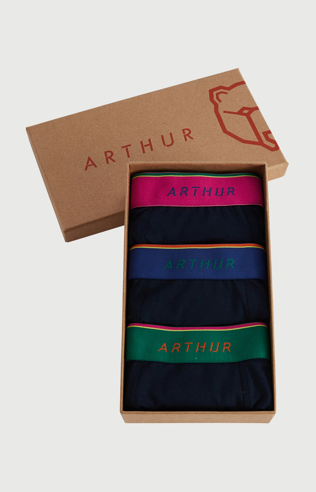 Lot de 3 boxers unis élastique couleur homme 1