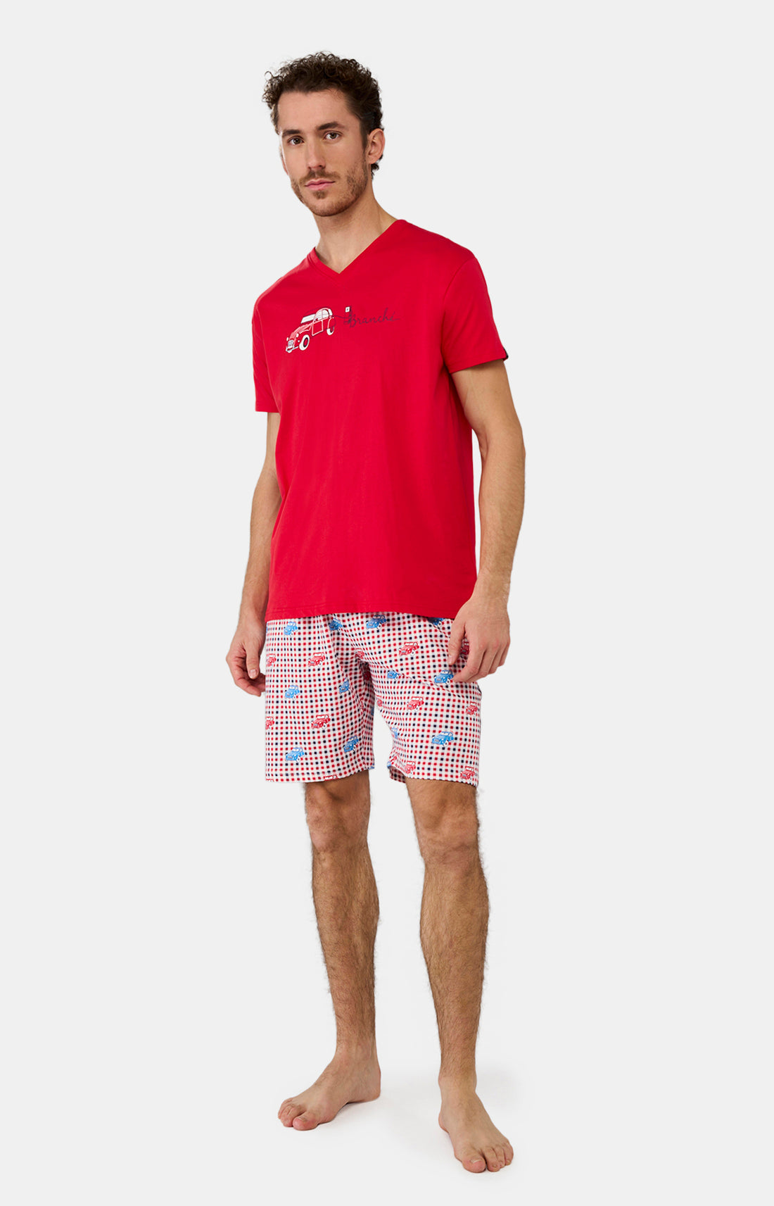 Pyjashort Homme Summer Rouge 7