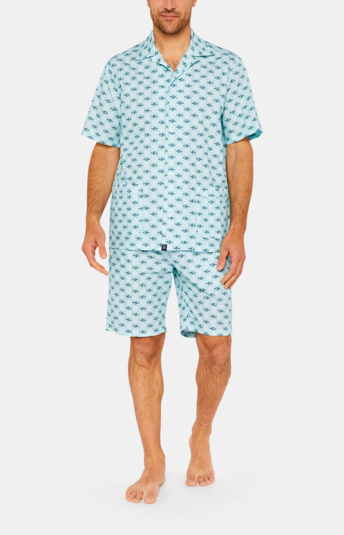 Arthur Pyjamas Pyjama court boutonné Ananas - Pyjamas courts homme – Arthur