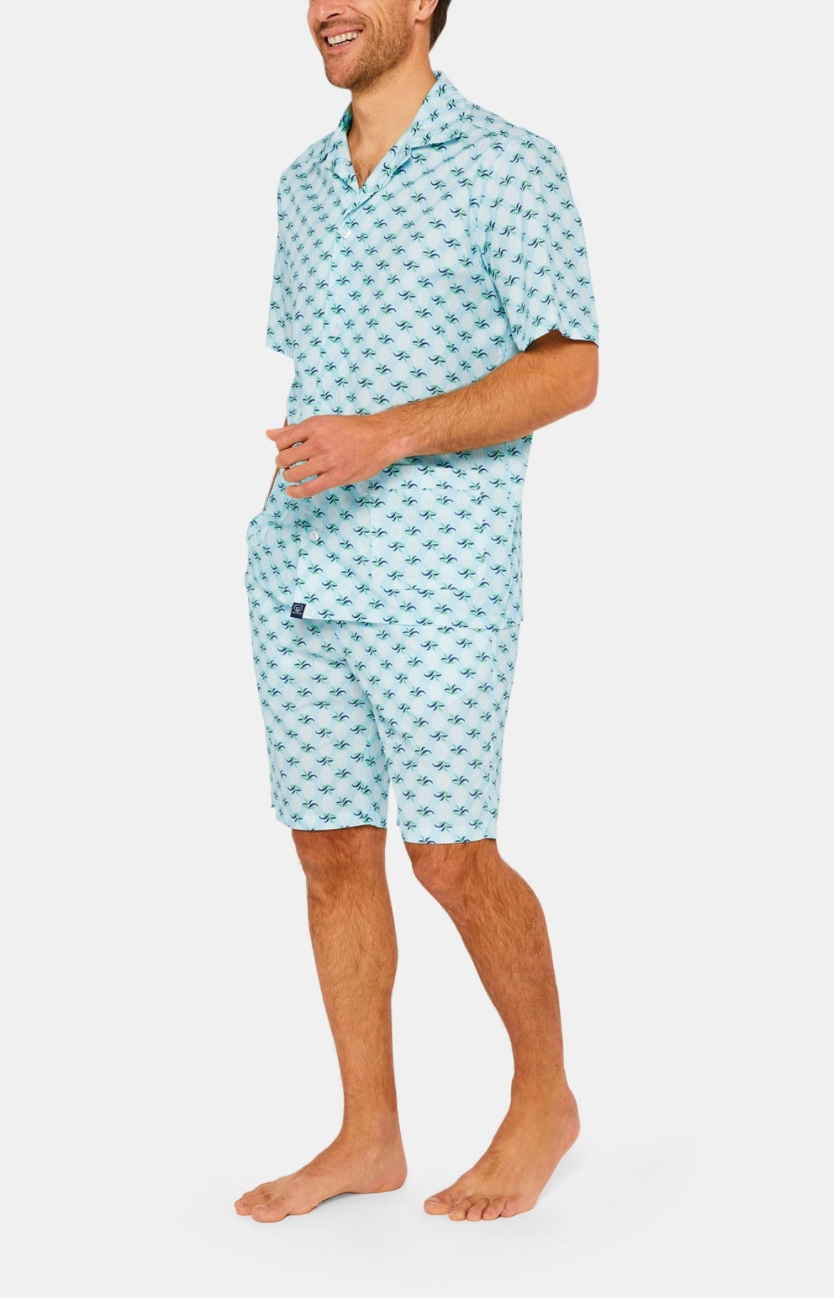 Pyjama court boutonné - Ananas