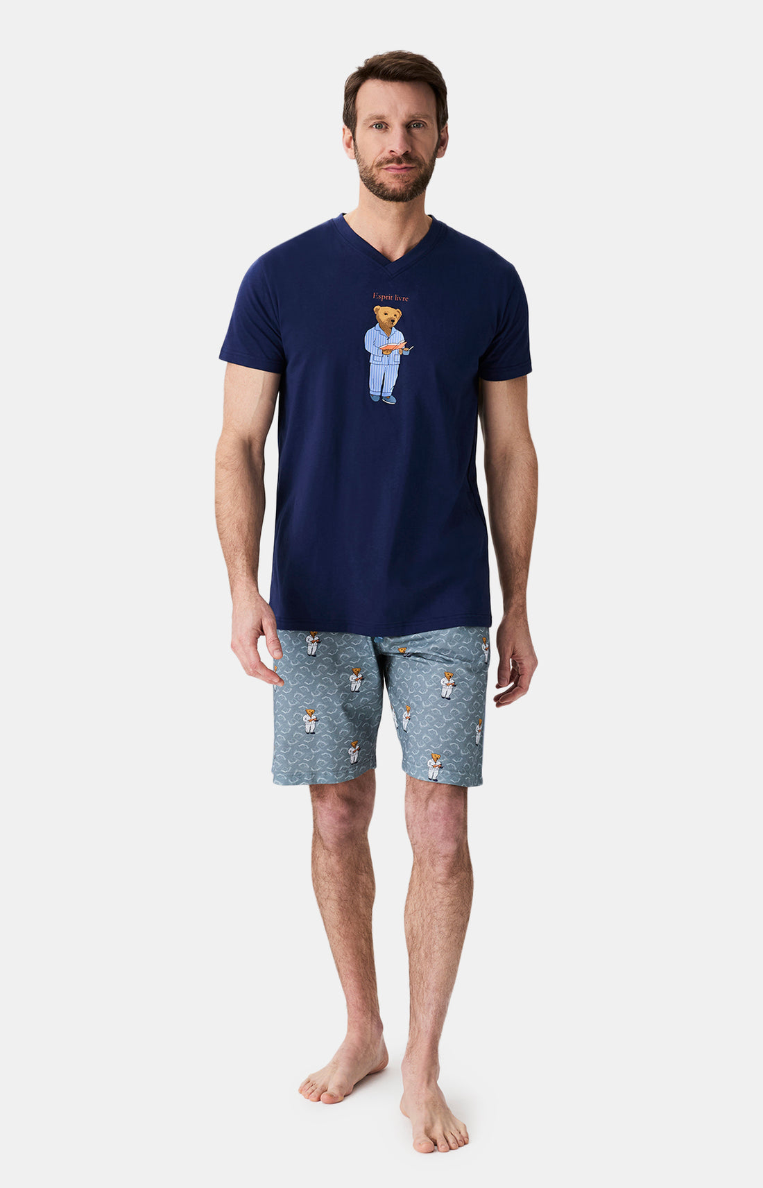 Pyjamas Homme Esprit Livre GRIS 1