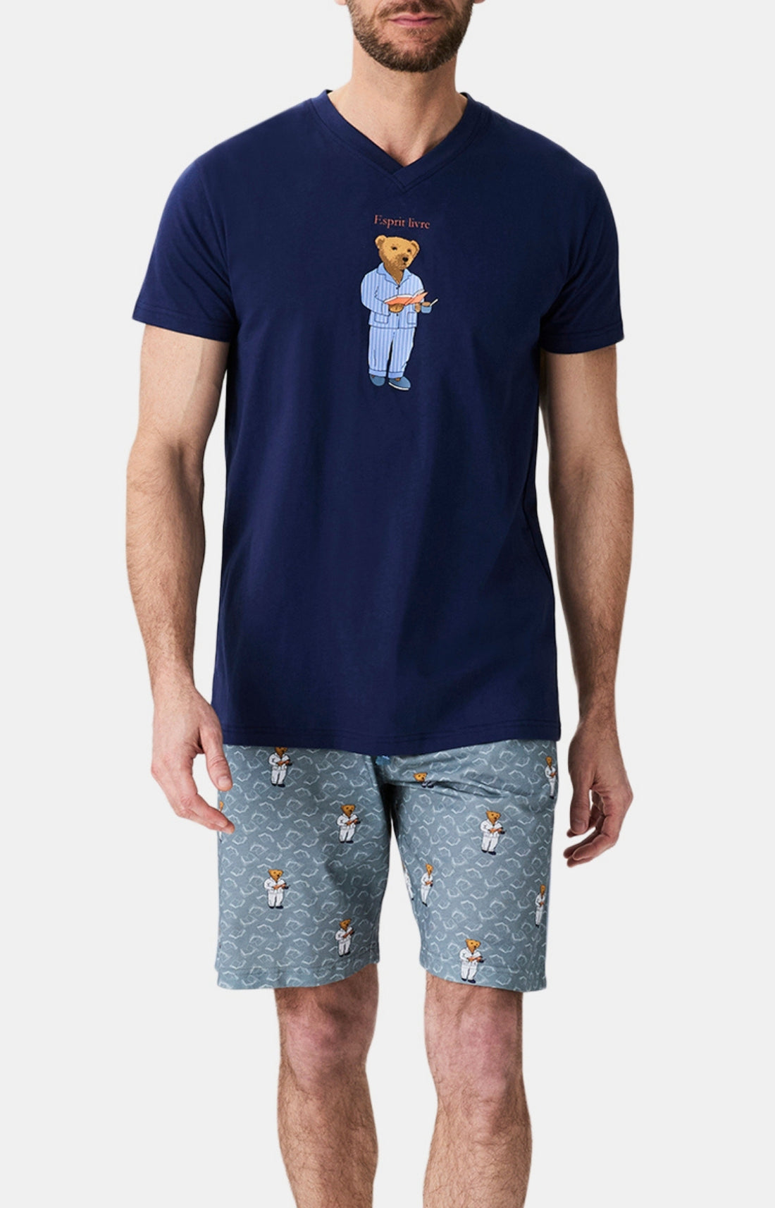 Pyjamas Homme Esprit Livre GRIS 1